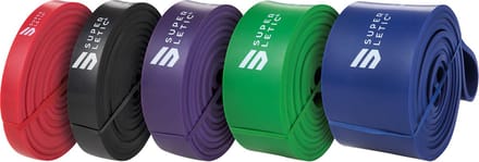 Uros powerbands set van 5 fitnessbanden loop 100 % latex