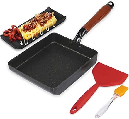 Japanse omeletpan met non-stick coating - 17,8 x 15,2 cm