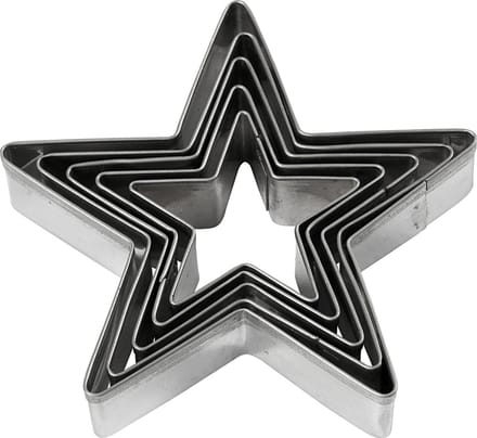 Uitsteekvormen, ster, afm 8 cm, 5 stuk/ 1 doos