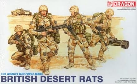 Dragon Modelbouwpakket Militaire voertuigen - 3013 British Desert Rats - Figuren - Worlds Elite Force Series Plastic - 1:35 - Modelbouw