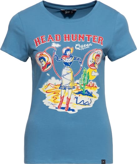Queen Kerosin Basic T-shirt voor dames „Head Hunter“ QKU41011