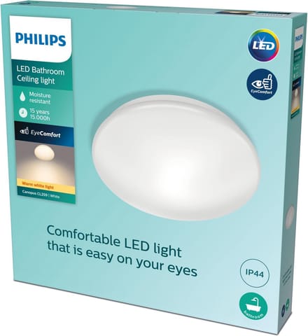 Philips Canopus badkamer plafondlamp - chroom - groot