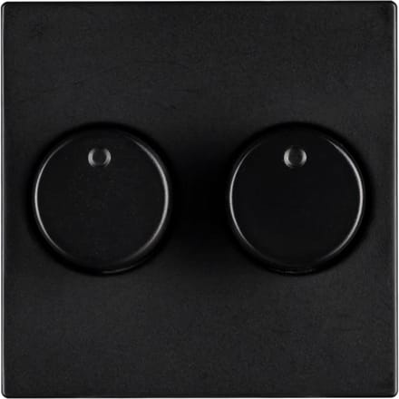EMhub centraalplaat dimmerknop duo - Neo55/Vivo55 mat zwart (4090033)