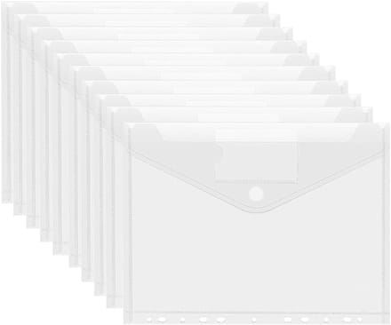 Verpakking van 20 A4-documententassen voor archivering, A4-documententassen, transparante documententassen, waterdichte documentenorganizers