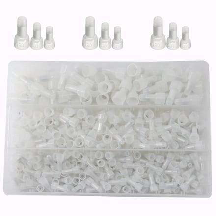 430 Stks Nylon Gesloten Einde Connectoren krimp Cap Terminals Connectors Kit(NM)
