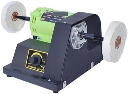 Mini Polijstmachine - Metaal Hout - Oppervlakken Afwerken - Verstelbare Snelheid - 10cm Wiel - Grijs
