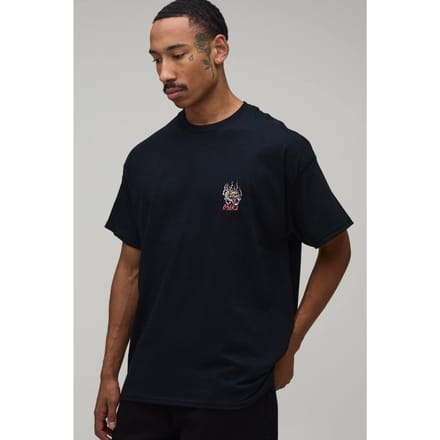 Oversized T-shirt Met Geborduurd Tijgermotief | Black | Size Medium
