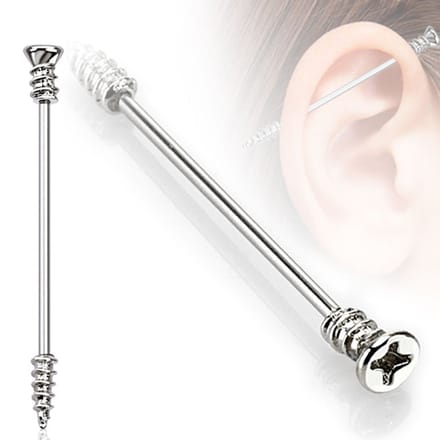 Industrial piercing schroef - zilver - LMPiercings
