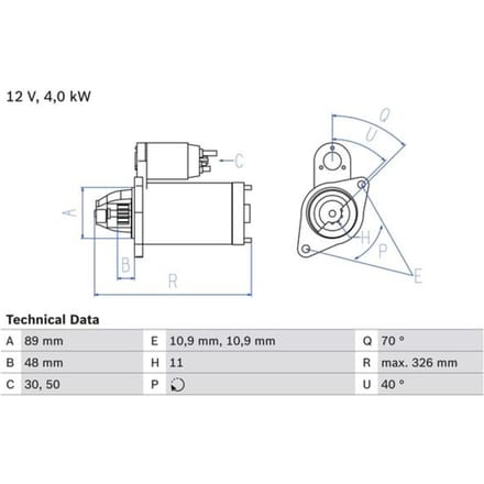 Starter BOSCH 0 986 025 790