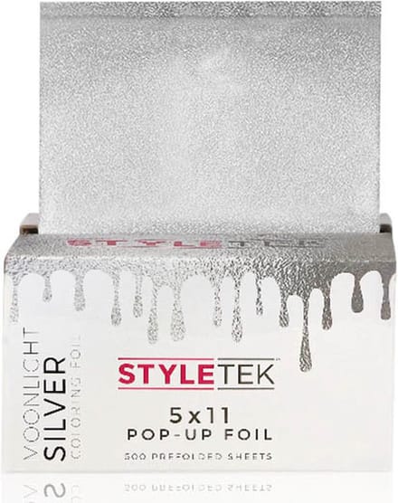 Styletek - Voorgevouwen 5x11 Pop Up Moonlight Silver Folie - 500 stuks