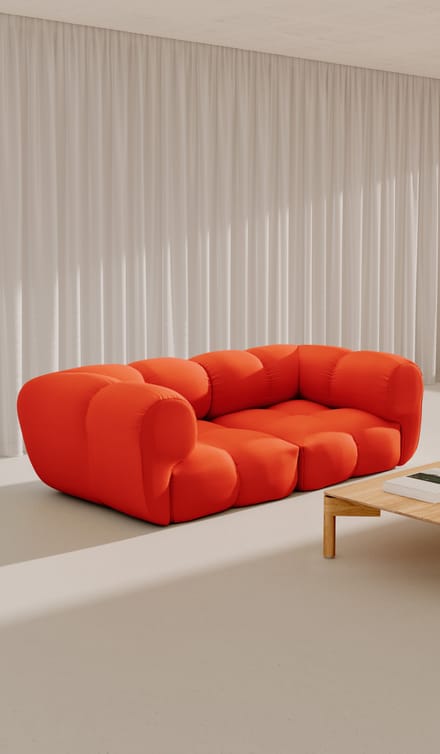 Objekte unserer Tage zander Sofa Design 04 (2,5 -zit) - Vidar 0542 Zuiver oranje