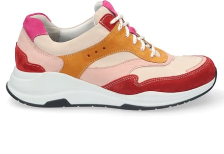 durea - 6267 H - Lage sneakersDames sneakers - Kleur: Rood - Maat: 40.5