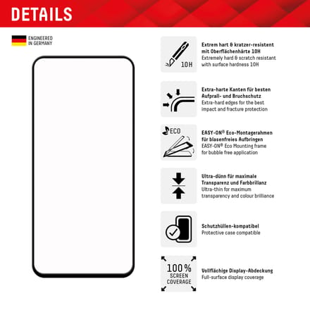 Displex Screenprotector Real Glass Full Cover geschikt voor Samsung Galaxy S23 FE