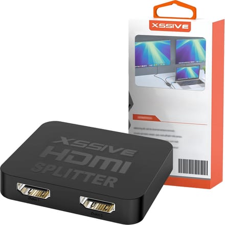Xssive HDMI Splitter 1 in 2 uit 4K 30 Hz Zwart