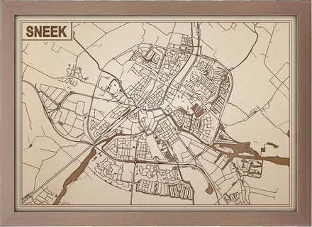 Decoratief Beeld - Houten Van Sneek - Hout - Bekroned - Bruin - 21 X 30 Cm