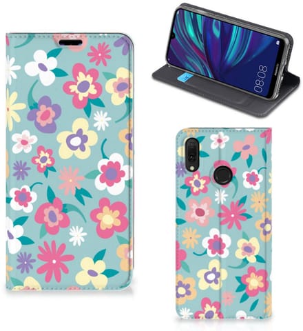 Huawei Y7 hoesje Y7 Pro (2019) Smart Cover Flower Power
