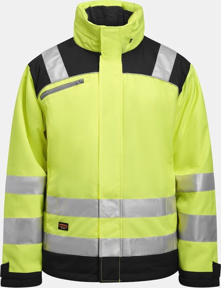Jobman 1347 Hi-Vis Winter Jacket Star 65134707 - Geel/Navy - L
