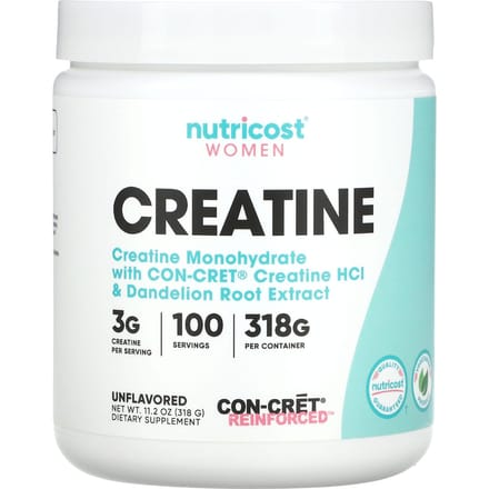 Nutricost, Femmes, Créatine, Non aromatisée, 11,2 oz (318 g)