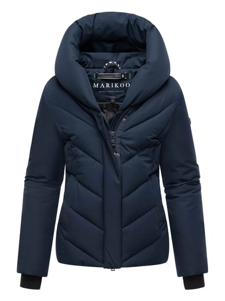 Marikoo dames gewatteerde winterjas Nadiraa met 2-in-1 design & capuchon