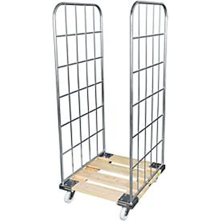 Rolcontainer, 2-zijdig, met houten rolplaat, 1640 mm bruikbare hoogte