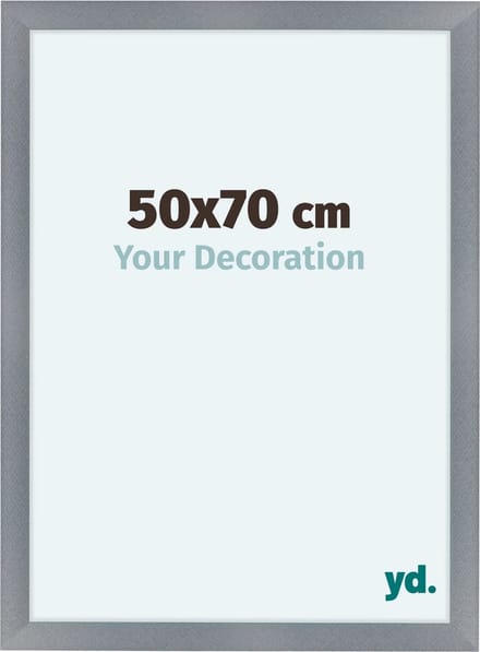 Your Decoration - Fotolijst 50x70 cm - MDF - Aluminium Geborsteld - Como