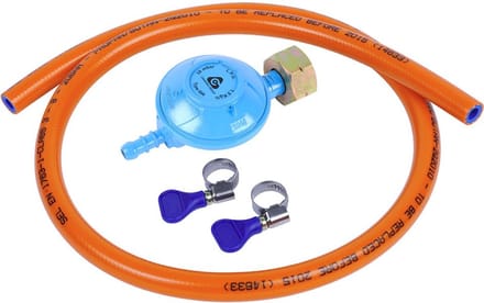 Camping Butaan/Propaan Gasslang installatie set - drukregelaar 30mbar universeel