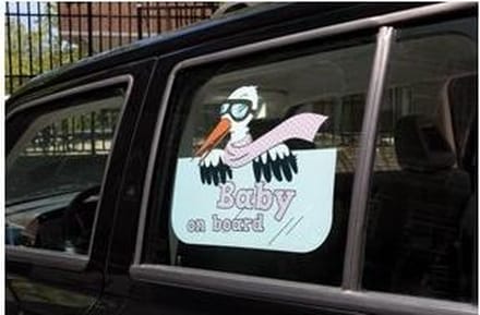 Raamsticker Baby on Board Meisje