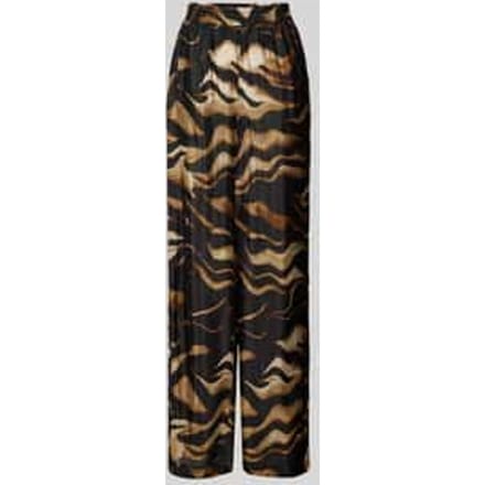 Wide leg stoffen broek met elastische band, model 'laila'