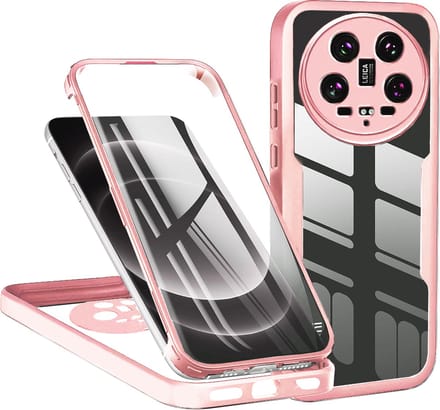 Hoesje geschikt voor Xiaomi 14 Ultra - Techsuit ColorVerse 360 Case met Screenprotector - Roze