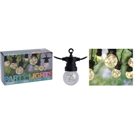 Lichtsnoer Binnen en Buiten Verlichting - Feestverlichting 50 led - Warm Wit - 7.5 meter lengte - 10 Lampjes