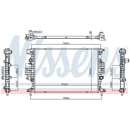 Radiator, motorkoeling NISSENS 607230