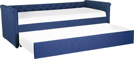 LIBOURNE - Onderschuifbed - Marineblauw - 80 x 200 cm - Polyester