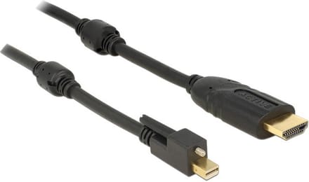 Premium Mini DisplayPort 1.2 naar HDMI 1.4 actieve kabel (4K 30 Hz) / zwart - 2 meter