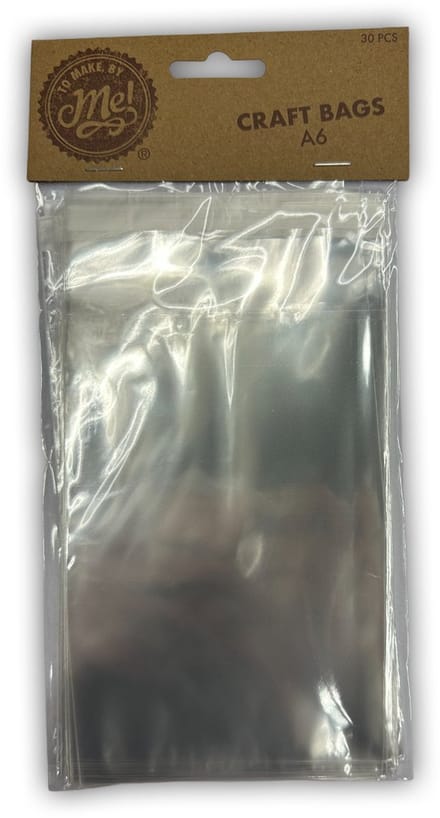 Craft Bags A6 - Cellofaanzakjes - Met Plakrand - 30 stuks