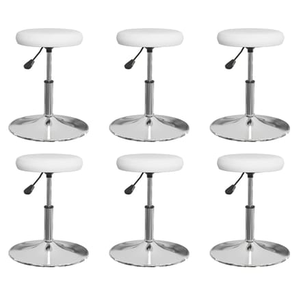 vidaXL - Eetkamerstoelen - 6 - st - kunstleer - wit
