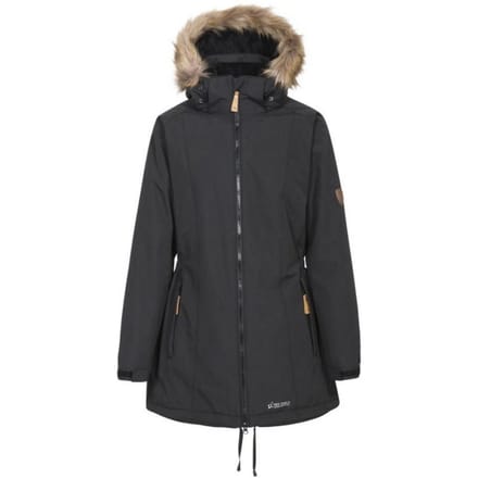 Trespass - Dames Celebrity Geïsoleerd Extra Lange Parka Jas (Zwart)