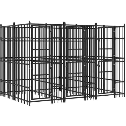 Vidaxl Buitenren Voor Hond, Staal, 7,37 M²