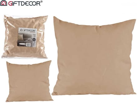 Giftdecor - voordeel set van 2 sierkussens incl vulling - 40*40cm - beige