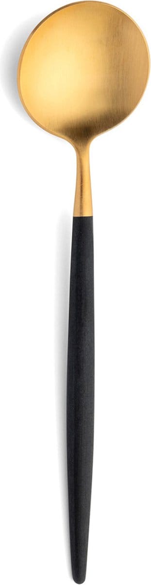 Cutipol Goa - Dessert lepel - Zwart/Goud (6 stuks)