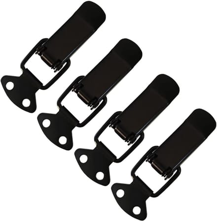 4 Stuks Zwarte Veerbelaste Toggle Sluiting voor Kisten en Koffers