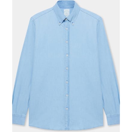 Brooks Brothers Button Denim Shirt Light Blue Maat: M | Casual Overhemden Outlet | Heren | Blauw