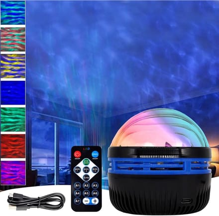 QIN® Noorderlicht Projector - Aurora Projector - Galaxy Lamp - Zwart - 5cm x 2cm x 3cm