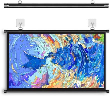 Projectiescherm - Filmscherm Beamer - Thuisbioscoop Creëren - Handmatig Opvouwbaar - 30 Inch 4:3 - Wit