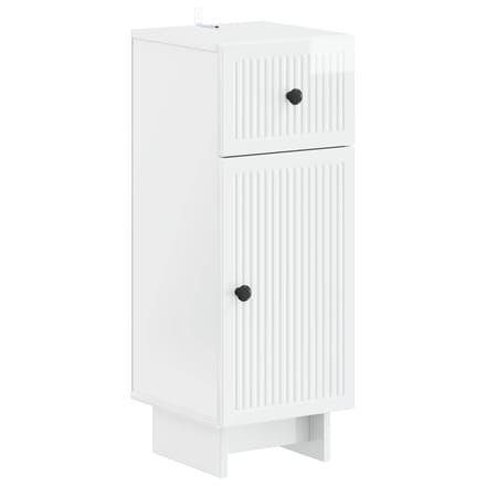 vidaXL - Badkamer - Opbergkast - EDE - Hoogglans - Wit - 30 - x - 31 - x - 80 - cm