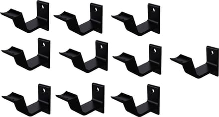 Leuninghouder zwart - Keilboutbevestiging - Hol zadel Hermeta - 10 stuks