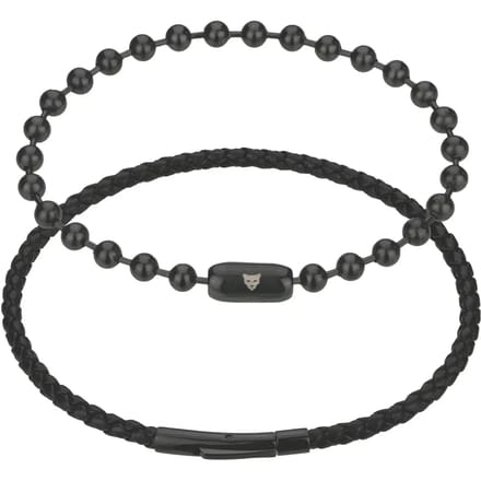 Echte leren/roestvrijstalen armband Marc Lauder