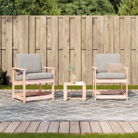vidaXL - 3-delige - Loungeset - massief - douglashout