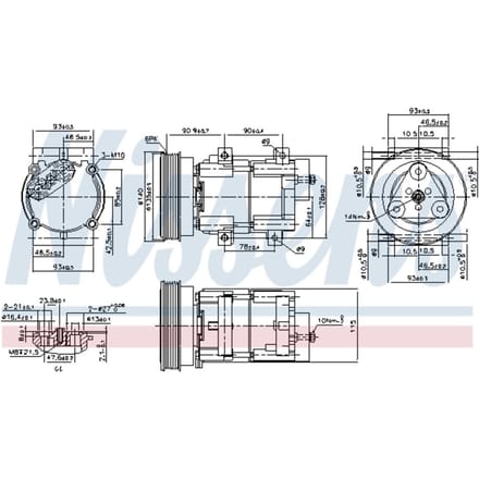 Compressor airconditioning NISSENS 89191