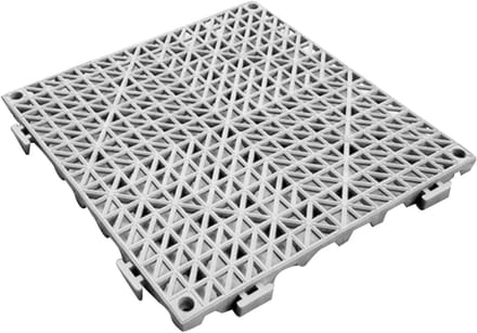 Vloermat Tegels - Modulaire Matten - Buitenruimte Creëren - Antislip Oppervlak - 42 cm - Grijs