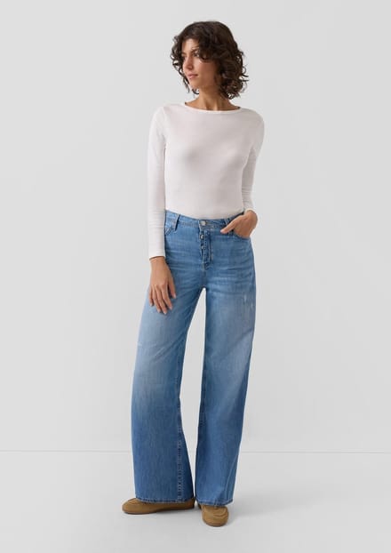 s.Oliver - female - Jeans Suri / Regular Fit / Hoog model / Wijde pijpen